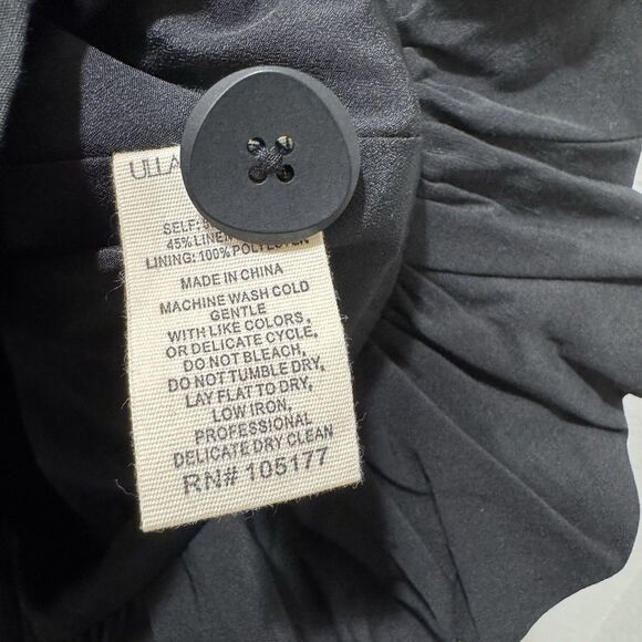 Ulla Johnson Beatriz Cotton Linen Silk Blend Vest Blazer Top Black Sz M - Picture 6 of 9